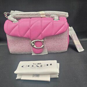 Coach Quilted Leather Tabby 20 Crossbody Shoulder Bag CP149 Fuschia